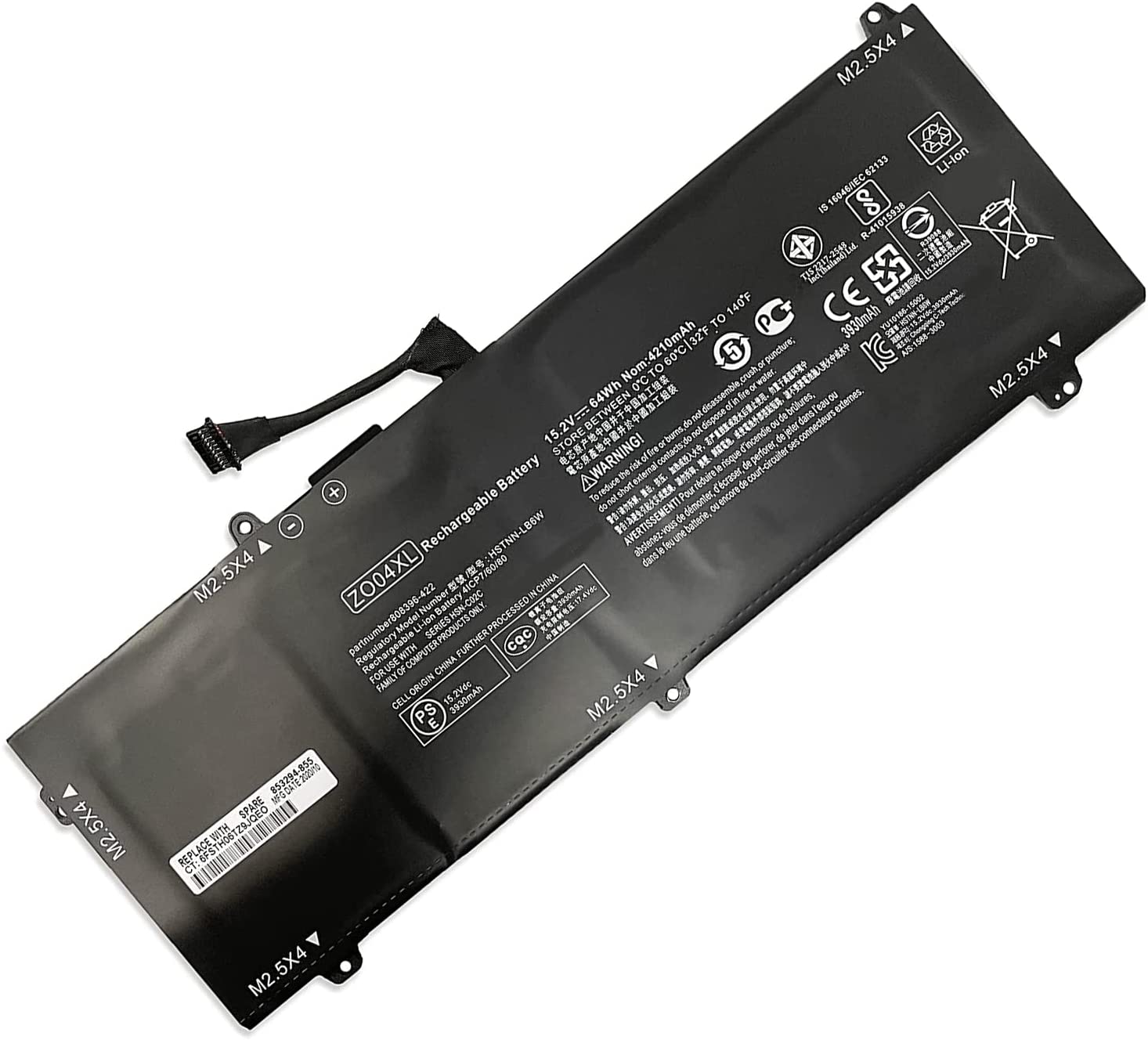 ZO04XL 808396-421 808450-002 HSTNN-LB6W HP ZBook Studio G3 compatibele Accu