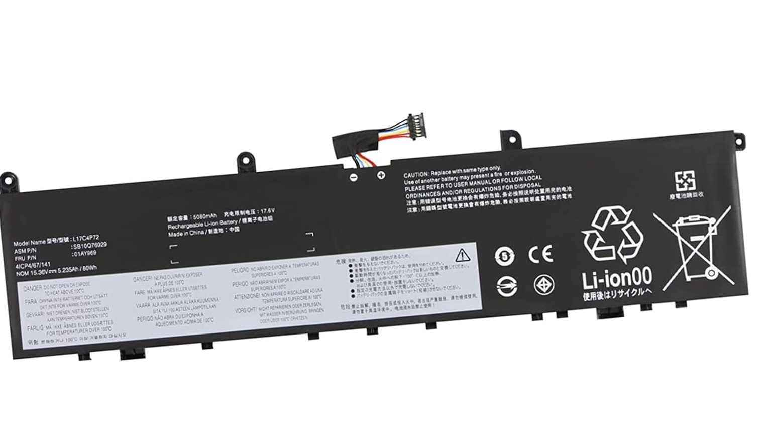 L17C4P72 Lenovo ThinkPad X1 Extreme Gen 1/ Gen 2 ThinkPad P1 Gen 1/ Gen 2 01AY968 L17M4P72 L18M4P71 compatibele Accu L17C4P72 Lenovo ThinkPad X1 Extreme Gen 1/ Gen 2 ThinkPad P1 Gen 1/ Gen 2 01AY968 L17M4P72 L18M4P71 compatibele Accu