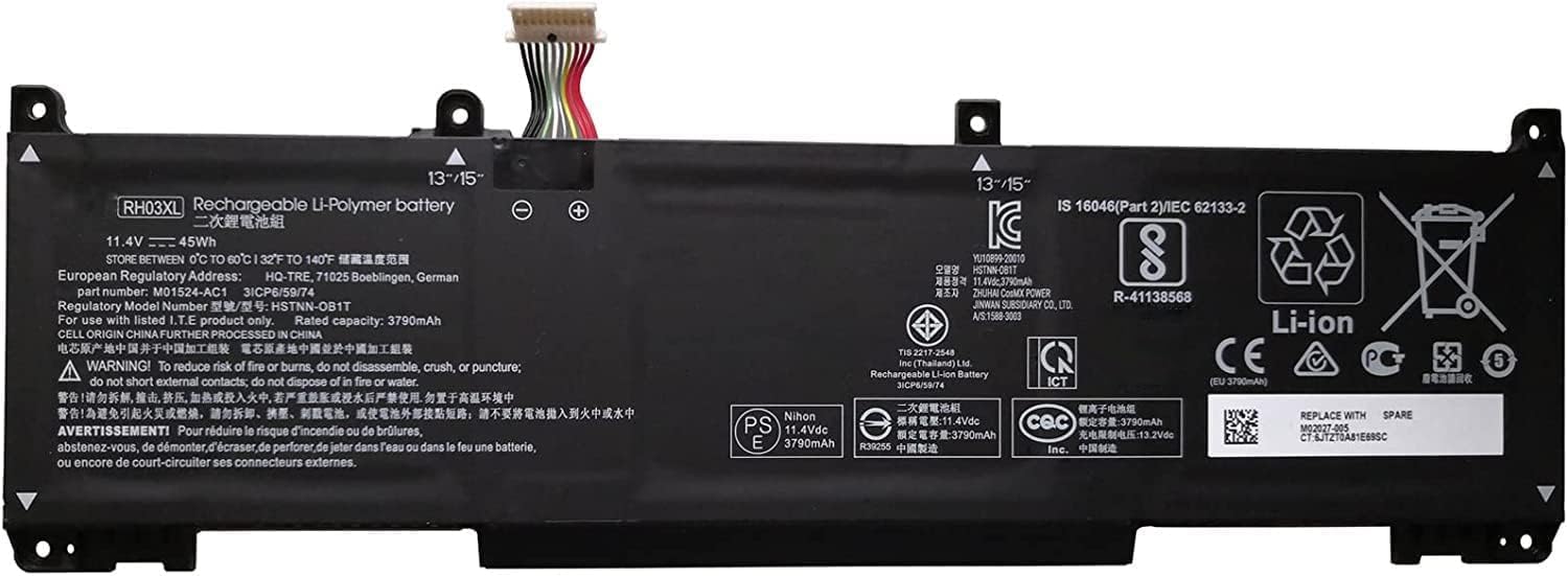 HP M02027-005 RHO3XL RH03 RHO3 HSN-Q28C-4 HSN-Q27C HSN-Q27C-5 TPN-DB0B compatibele Accu